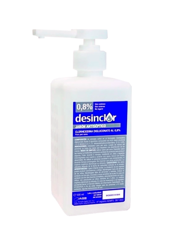 DESINCLOR JABON ANTIASEPTICO "CLORHEXIDINA" 500ML C/DOSIFICADOR